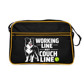 Working line instead of sofa | Border Collie - Retro Bag - black/gold - Front