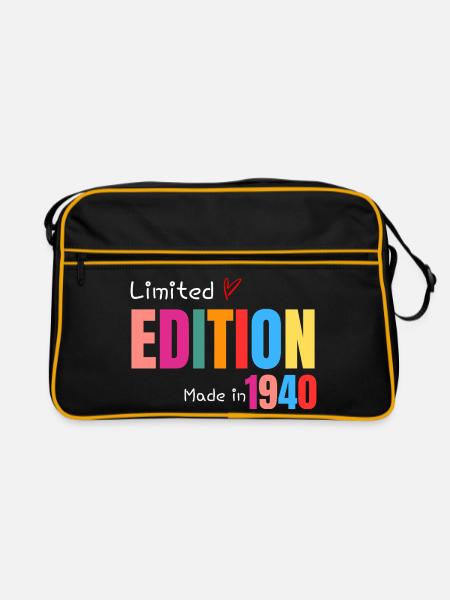 Limitierte Auflage Hergestellt 1940 - Retro Tasche - Schwarz/Gold