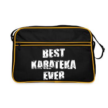 Bester Karateka aller Zeiten - Retro Tasche - Schwarz/Gold - Vorne