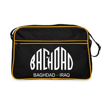 Voyage de Bagdad dans la capitale de l’Irak Touristes Irakiens - Sac Retro - noir/or - Devant
