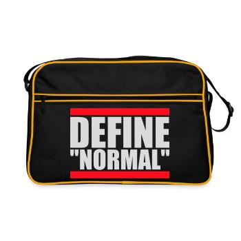 Définir le graphique sarcastique drôle normal - Sac Retro - noir/or - Devant