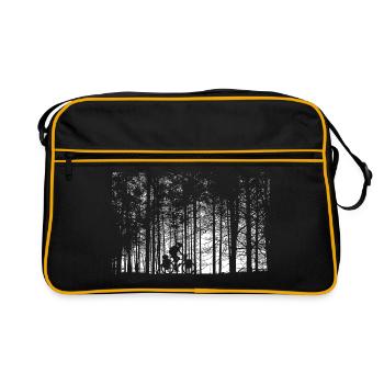 Silhouette du sentier forestier : vélo - Sac Retro - noir/or - Devant
