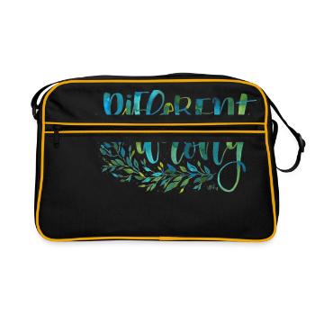 Verschiedene, nicht falsch - Retro Tasche - Schwarz/Gold - Vorne