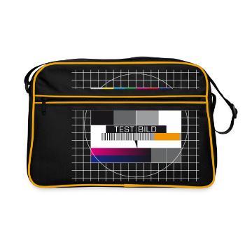Test image television screen broadcast closing display - Retro Bag - black/gold - Front
