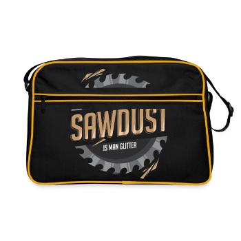 Sawdust Is Man Glitter - Retro Tasche - Schwarz/Gold - Vorne
