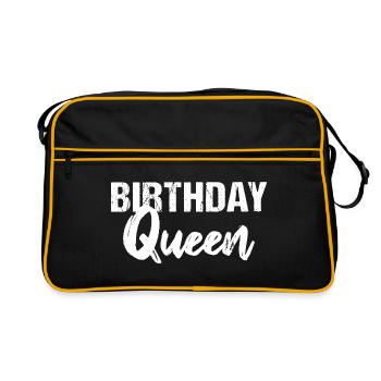 Birthday Queen Frauen Geburtstag - Retro Tasche - Schwarz/Gold - Vorne