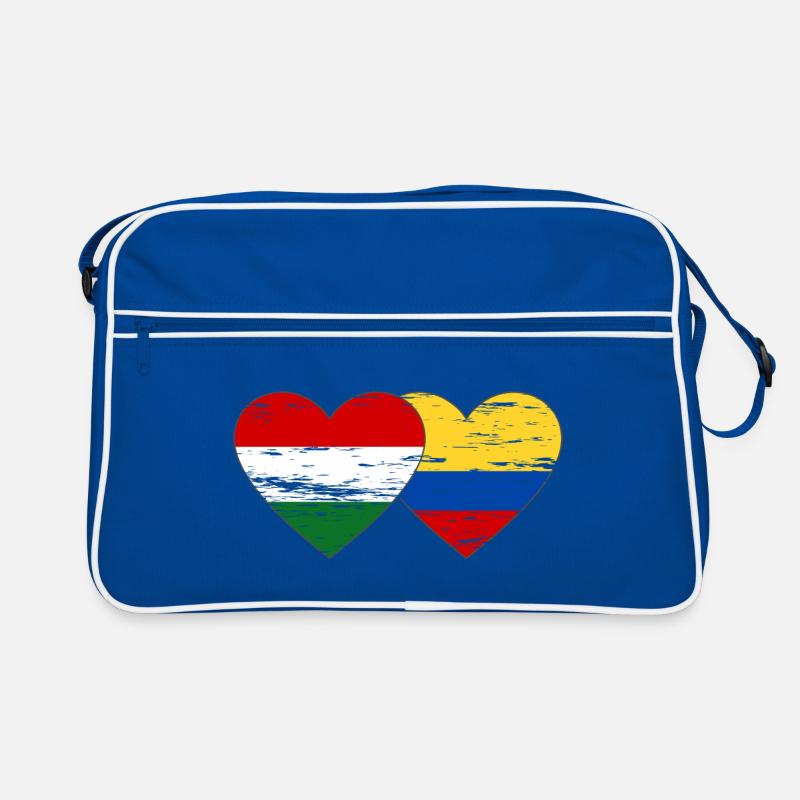 Hongrie Colombie drapeau coeur utilisé Sac Retro