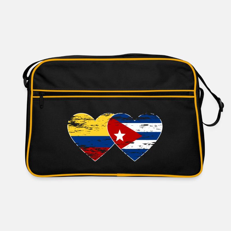 Colombie Cuba Drapeau Coeur utilisé Sac Retro