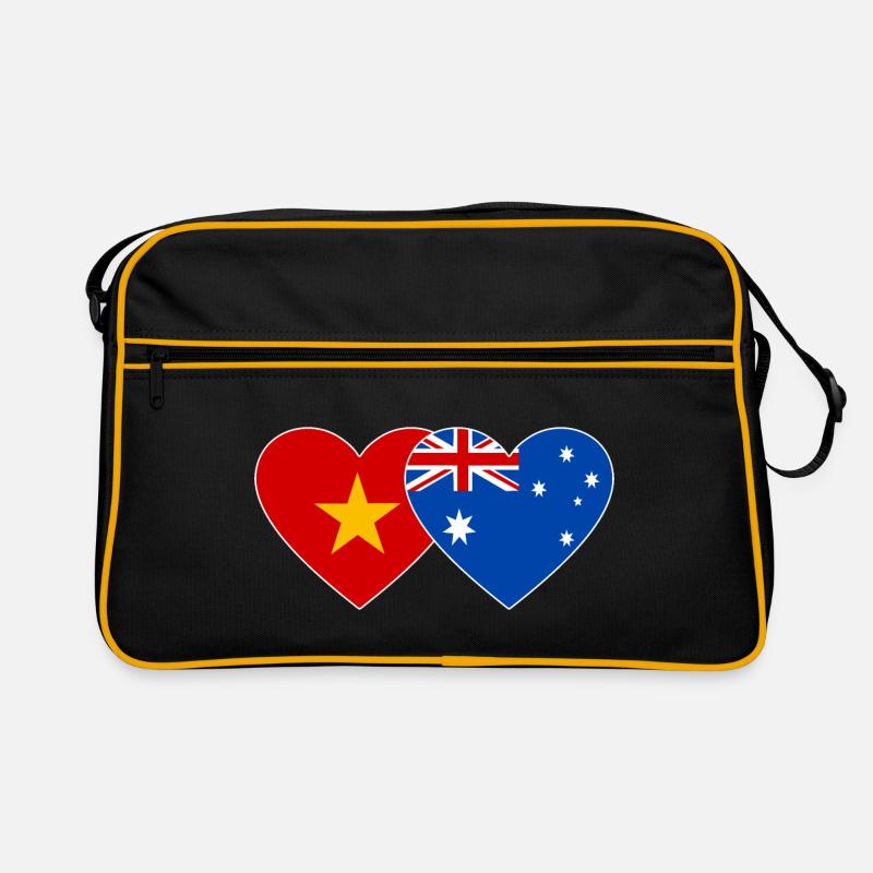 Vietnam Australie Drapeau Coeur Sac Retro