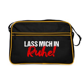 Lass mich in Ruhe! - Retro Tasche - Schwarz/Gold - Vorne