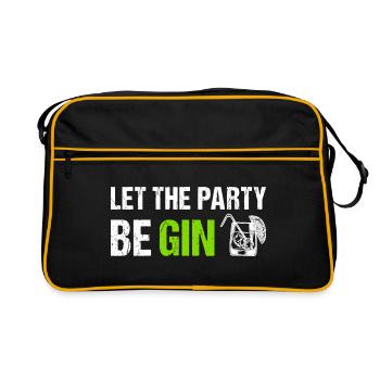 Let the Party be Gin Funny Gin Saying - Retro Bag - black/gold - Front