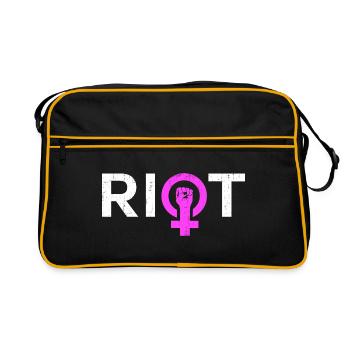 Riot Venus Frauen Power - Retro Tasche - Schwarz/Gold - Vorne
