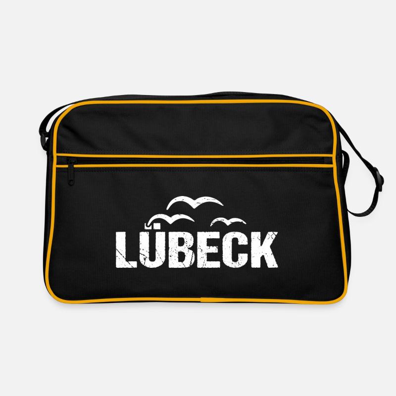Lübeck Möwen Hansestadt Retro Tasche