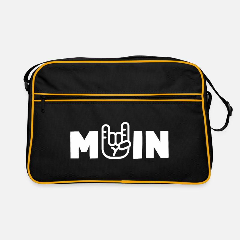 Moin Rock n Roll Norden Gruß Rocker Retro Tasche