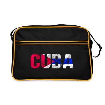 Drapeau de Cuba Cuba - Sac Retro - noir/or - Devant