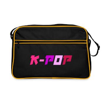 K-Pop Musique Pop Coréenne - Sac Retro - noir/or - Devant