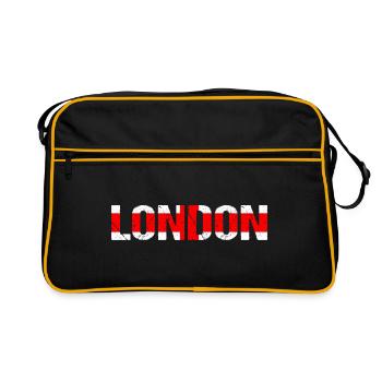 Londres Angleterre Flag City Londres - Sac Retro - noir/or - Devant
