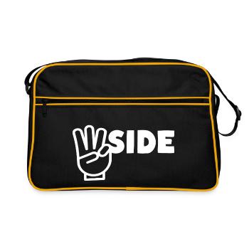 Westside W finger sign - Retro Bag - black/gold - Front