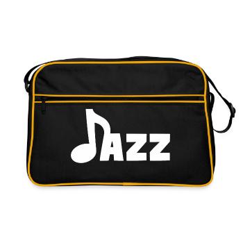 Jazz Music Note Jazz Soul Blues Music - Sac Retro - noir/or - Devant