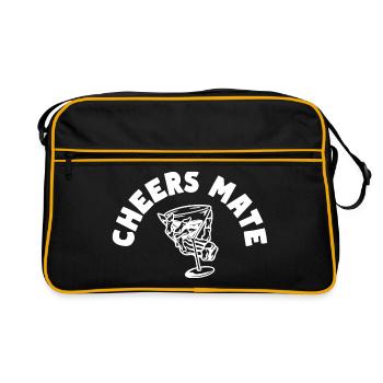 Cheers Mate Alcohol Toast - Sac Retro - noir/or - Devant