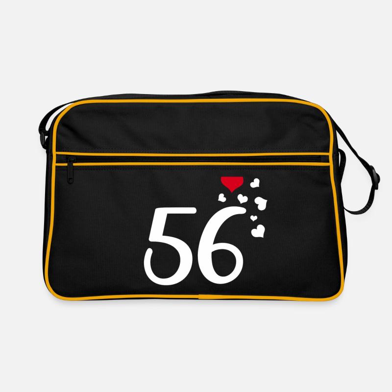 56e anniversaire coeurs 56 Sac Retro