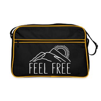 Feel Free - Retro Tasche - Schwarz/Gold - Vorne