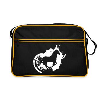 Équitation Animaux Équitation Chevaux - Sac Retro - noir/or - Devant