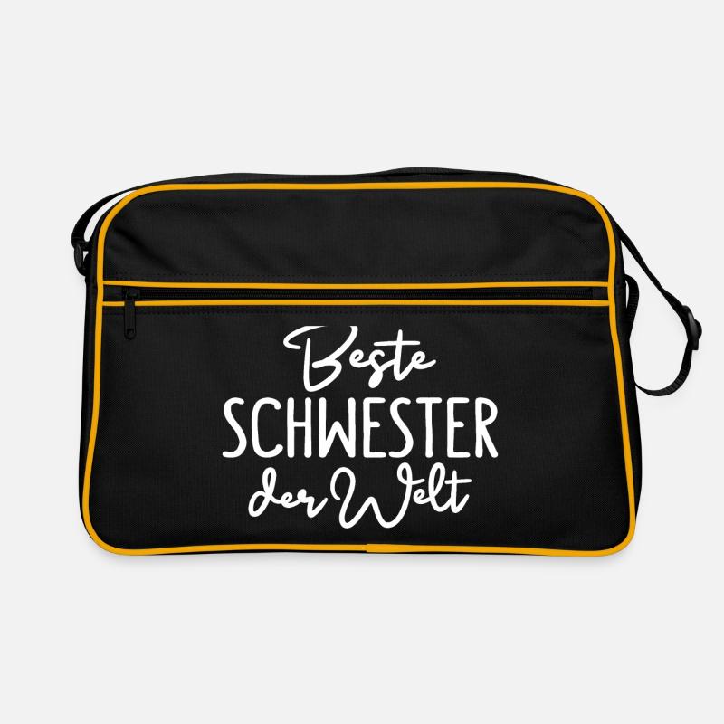 Beste Schwester der Welt Retro Tasche