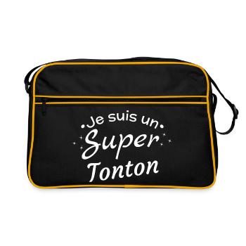 Je suis un Super Tonton Original - Sac Retro - noir/or - Devant