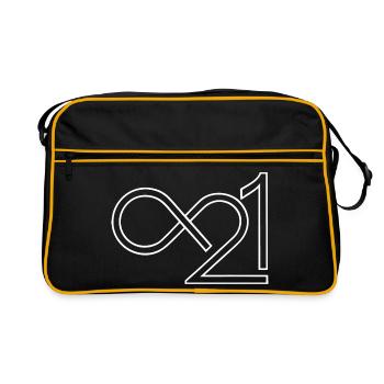 Bitcoin 21 Million Infinite Minimalist - Retro Bag - black/gold - Front