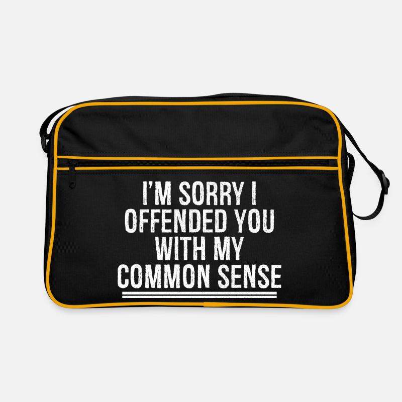 Je suis désolé de vous avoir offensé avec mon bon sens - Sac Retro - noir/or