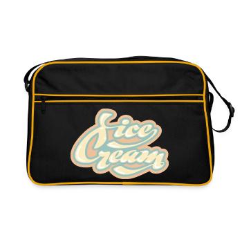 Eis Swirl - Retro Tasche - Schwarz/Gold - Vorne