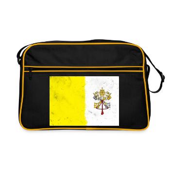Drapeau du Vatican - Sac Retro - noir/or - Devant