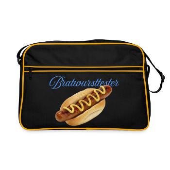 Hot-dog copieux à la moutarde - Sac Retro - noir/or - Devant