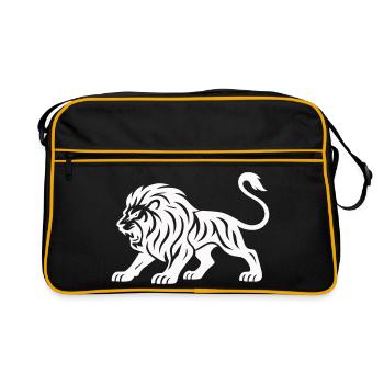 Silhouette de tigre - Sac Retro - noir/or - Devant