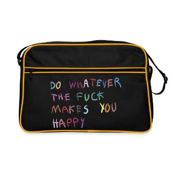 Do what makes you happy - Retro Bag - black/gold - Front