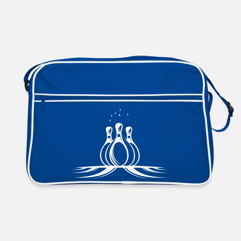 Bowling Pins Sketch Retro Bag