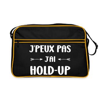 I can't I have a hold-up - Retro Bag - black/gold - Front