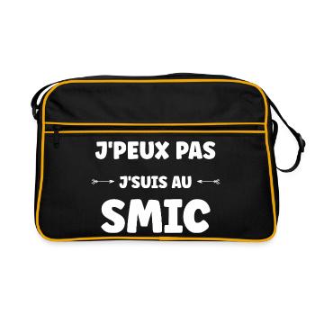 I can't, I'm on the minimum wage - Retro Bag - black/gold - Front