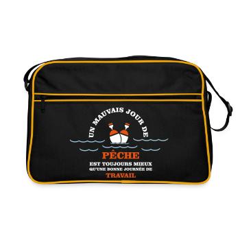 Fisherman's humour - Retro Bag - black/gold - Front