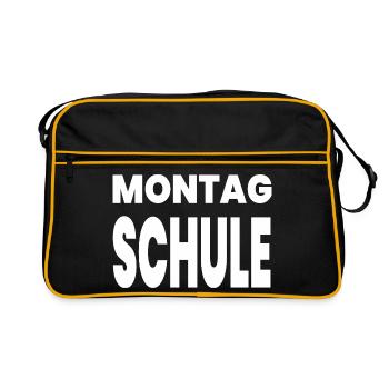 School - Retro Bag - black/gold - Front