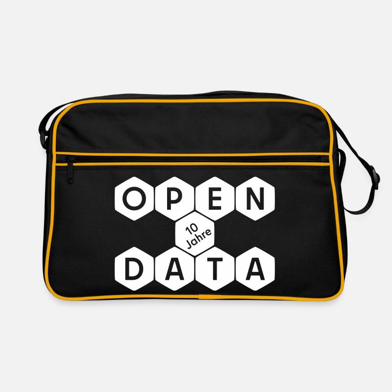 Open Data 10 Jahre Jubiläum (hell) Retro Tasche