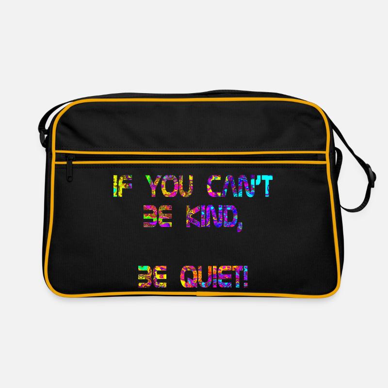 If you can't be kind, be quiet! purple red Retro Bag