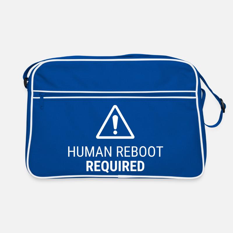 Human Reboot Required – Nervous System Humor Retro Bag