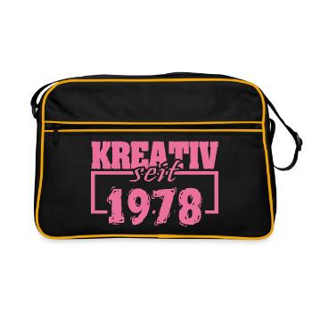 Maler 1978 - Retro Tasche - Schwarz/Gold - Vorne