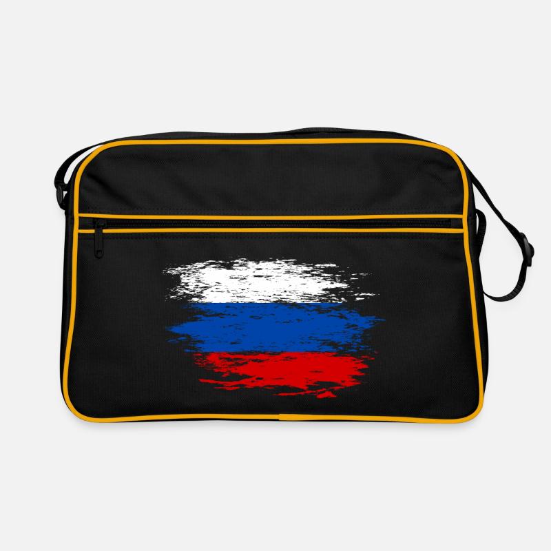 Drapeau russe utilisé Sac Retro