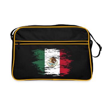 Drapeau mexicain utilisé - Sac Retro - noir/or - Devant