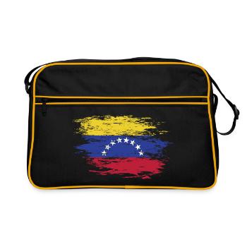 Drapeau du Venezuela utilisé - Sac Retro - noir/or - Devant