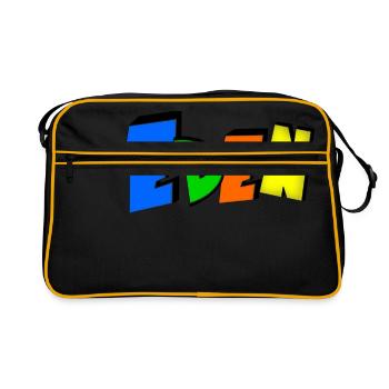 Eden - Retro Tasche - Schwarz/Gold - Vorne