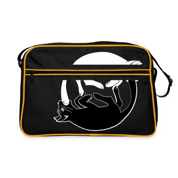 chats psychédéliques - Sac Retro - noir/or - Devant